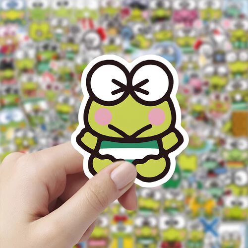 255张大眼蛙贴纸KeroKero Keroppi可洛比青蛙卡通可爱图案小贴画