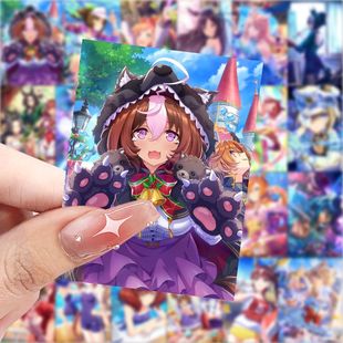63张赛马娘支援卡贴纸二次元游戏周边装饰手机壳笔记本防水贴画