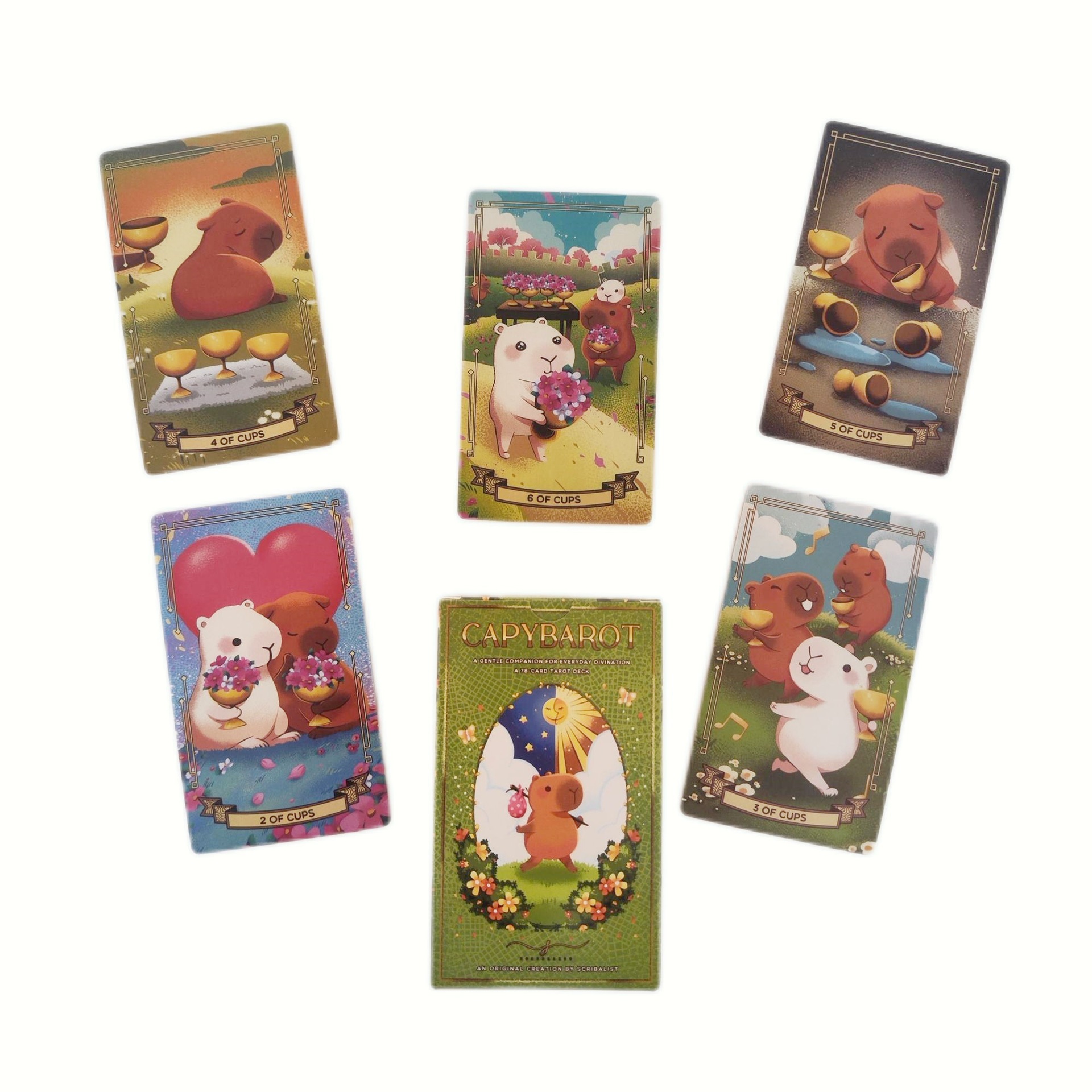 【现货】Capybarot tarot 卡皮巴拉水豚塔罗牌卡罗牌泛维特新手牌