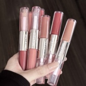 一支两用 Mistine蜜思婷双头唇釉镜面哑光裸色豆沙不沾杯持妆