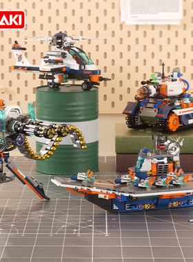 JAKI佳奇积木坦克玩具男孩益智拼装军事战地争霸儿童生日新年礼物