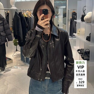 PU皮外套女BR101122 时尚 ariosea艾诺丝蕾官方旗舰店2026春季 新款