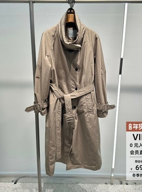 arioseo艾诺丝蕾官方旗舰店2025冬装新款立领风衣羽绒服AR004010