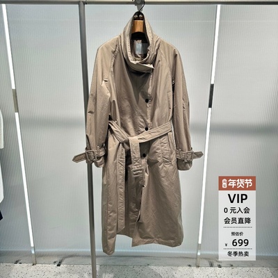 新款立领收腰风衣外套羽绒服