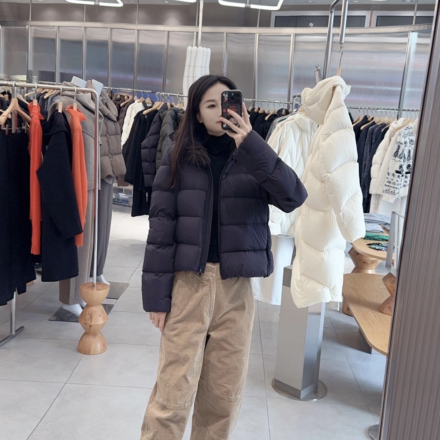 2025秋冬新品连帽短款羽绒服外套