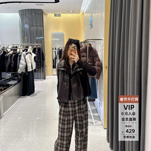 ariosee艾诺丝蕾2025新款官方旗舰店正品皮衣羽绒服马甲AR004146