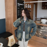 有买家秀数据好！现货！做旧毛边牛仔外套B065-8806-P150-K218，女装短外套，浙宝B馆111（原065）