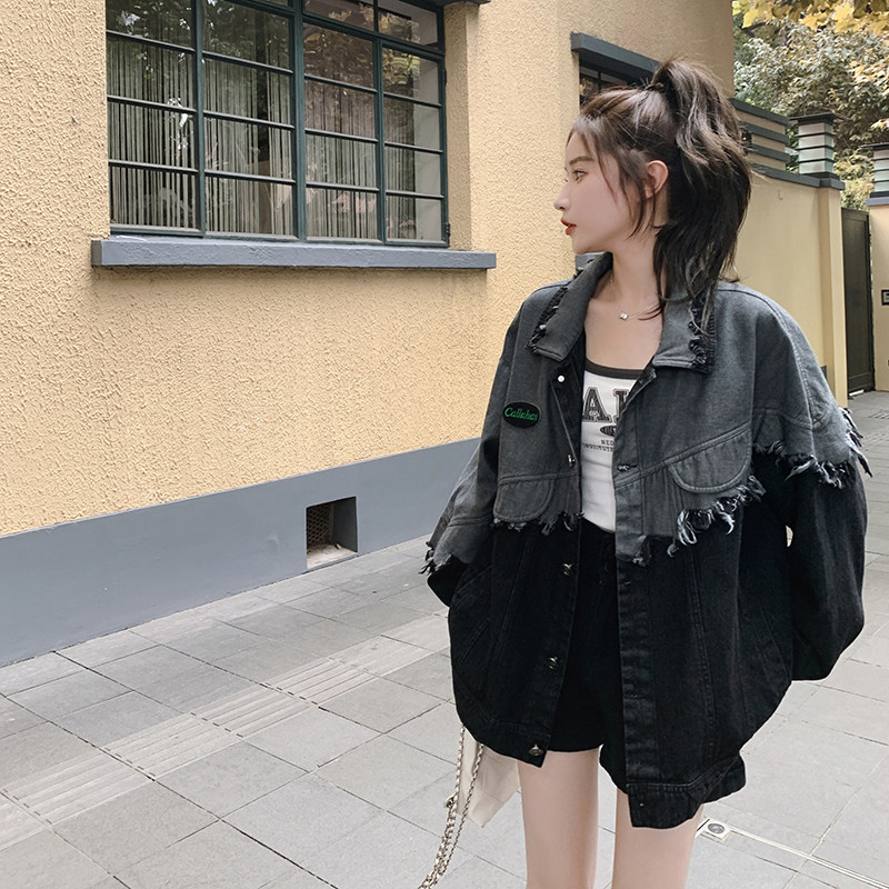 【现货数据好补单款】不规则拼接牛仔外套B111-8311-P145-K208,女装短外套,浙宝B馆111（原065）