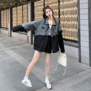【现货 数据好 补单款】不规则拼接牛仔外套B111-8311-P145-K208图片