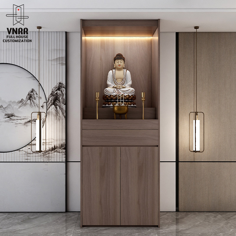 实木佛龛新中式立柜现代供桌神台柜家用客厅财神爷供奉台神像佛柜