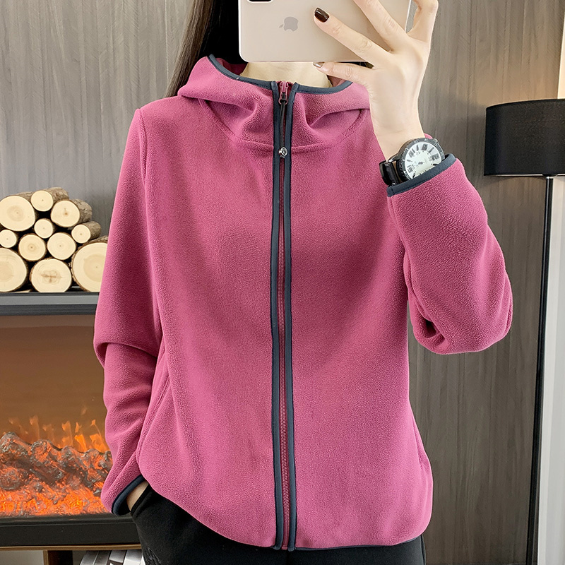抓绒衣女装户外冬季运动外套