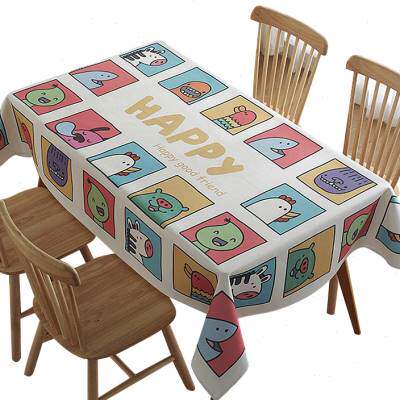 珍珠松餐桌布布艺简约生日防水家用写字台棉麻加厚化妆长长方形