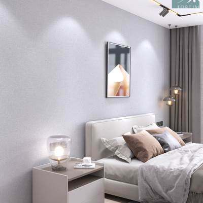 孚太墙布 简约现代客厅电视背景墙壁纸素色壁布 无缝卧室亚麻墙布