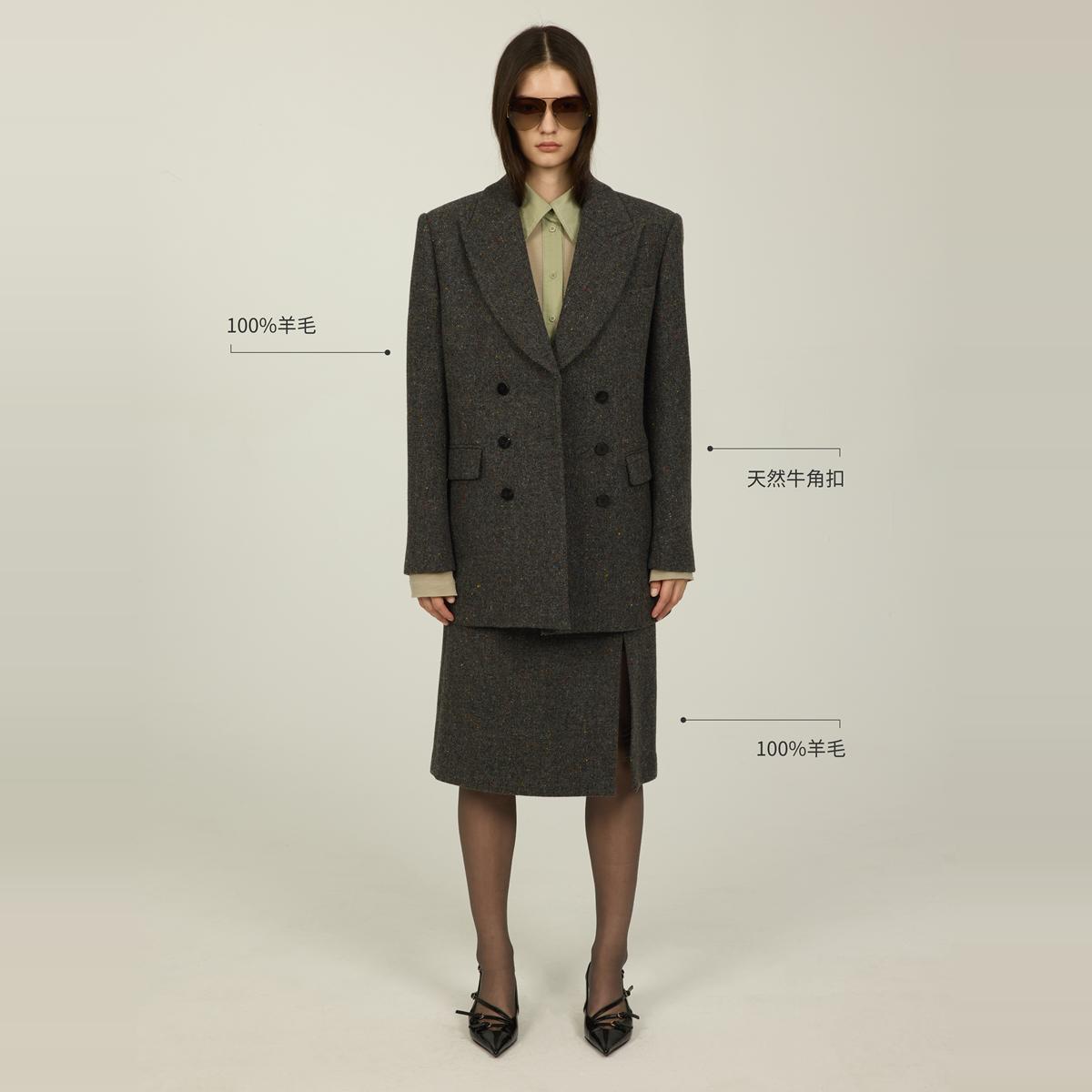 DUEECHEN西装外套半裙套装