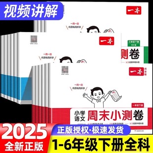 2025一本小学周末小测卷一二三四五六年级下册试卷测试卷全套语文数学英语人教北师考点卷培优卷期中期末一周一测视频讲解同步教材