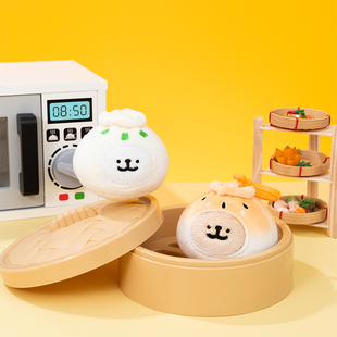 线条小狗Maltese原创包子系列毛绒挂件玩具玩偶钥匙扣背包挂饰女