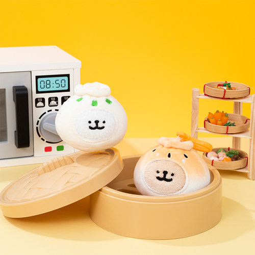 线条小狗Maltese原创包子系列毛绒挂件玩具玩偶钥匙扣背包挂饰女