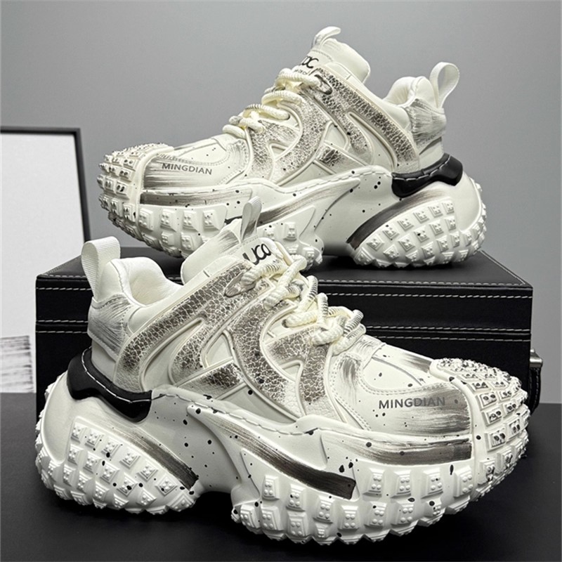 WLOFSD潮牌擦色做旧老爹鞋