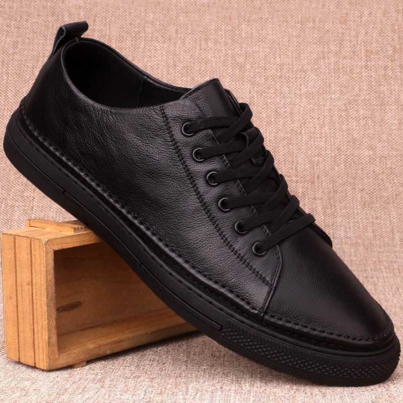 鞋子潮鞋百搭运动板鞋英伦男皮鞋