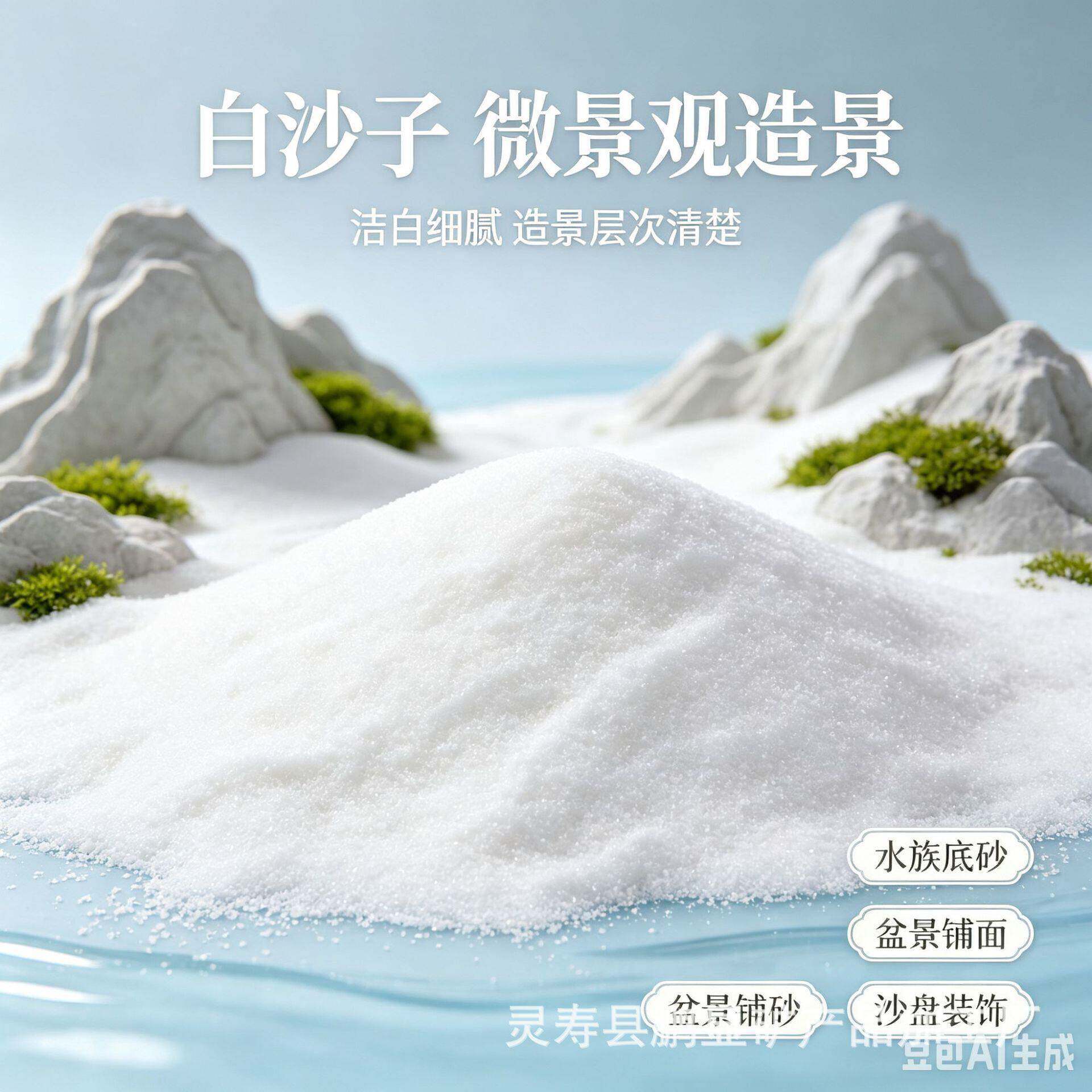 白色雪花白沙子汉白玉碎石白云石砂园林景观水族造景方解石