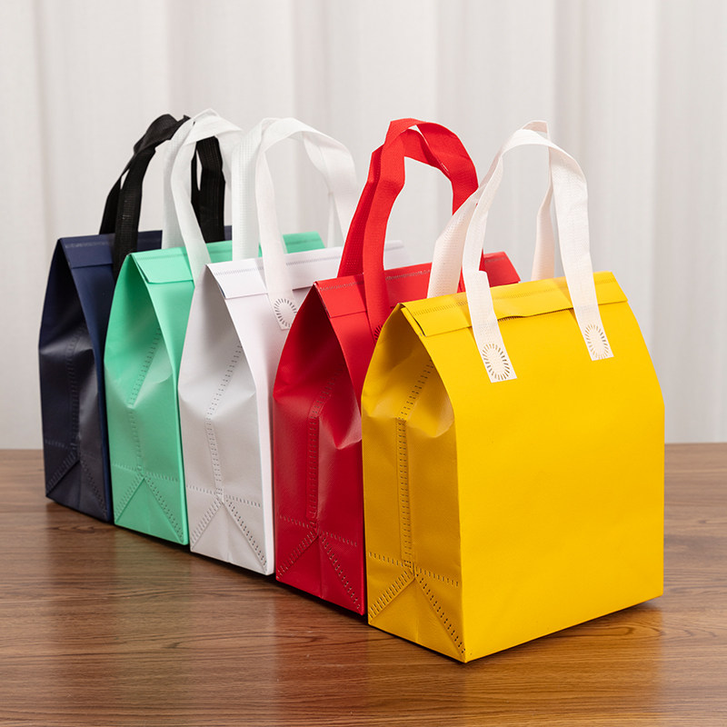 无纺布手提保温袋奶茶铝箔外卖袋子餐饮烧烤防水打包袋炒饭粥快餐