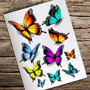 蝴蝶前保险杠车贴划痕遮挡车身贴尾部补丁装饰贴伤疤刮痕防水防晒