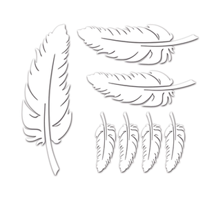 汽车羽毛贴纸创意车贴遮挡划痕白色前后保险杠电动车贴画刮痕装饰