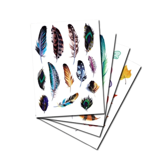 汽车羽毛车贴划痕遮挡遮盖小图案贴画车身电动车防水刮痕贴花装饰