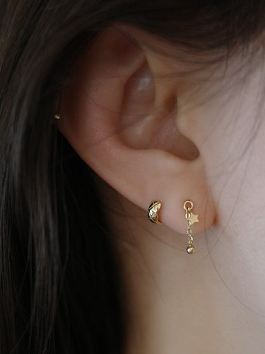 迷你小香风交叉纯银耳环女耳扣