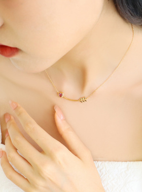 【丘比特】S925镀金纯银项链女