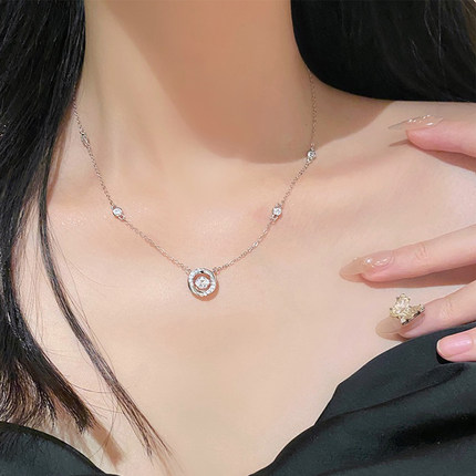 范琪三秒心动莫比乌斯项链女纯银轻奢小众设计送闺蜜女友生日礼物