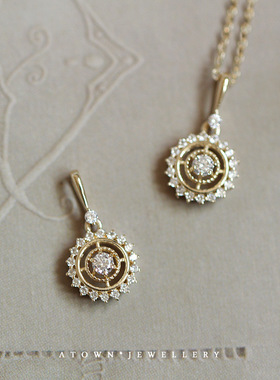 复古圆盘项链迷你日系轻奢锁骨链