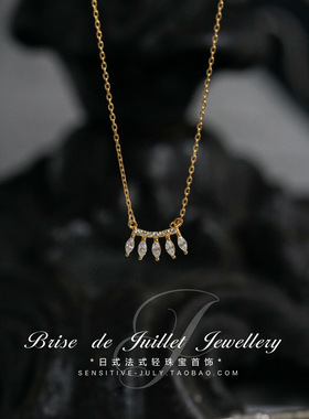 小巧精致小清新气质925纯银项链