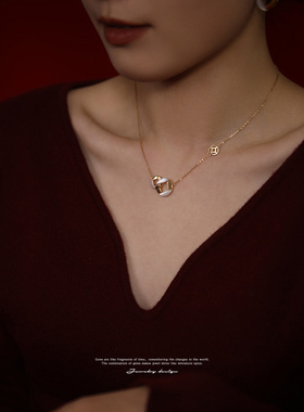 白贝母轻奢精致高级感纯银项链