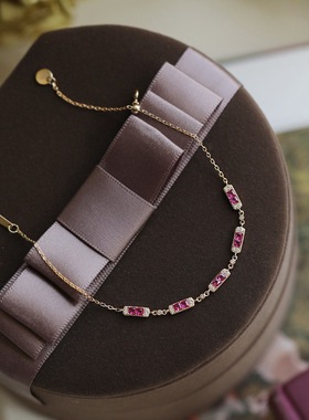 甜心粉手链多巴胺穿搭叠戴手环