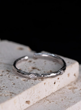 简约时尚高级ins风肌理感指圈