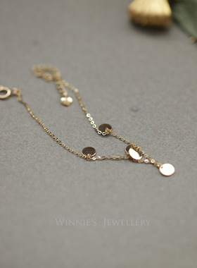 闪亮小金币元素手链女迷你小亮片