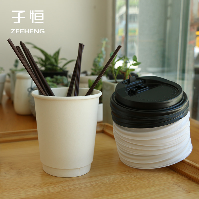 90口径双层特厚热饮纸杯商用定制