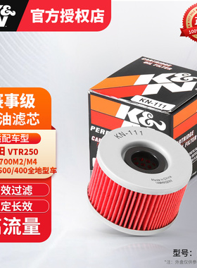 KN机滤适用本田VTR250 SXS700M2 M4全地型车TRX680 500机油滤芯