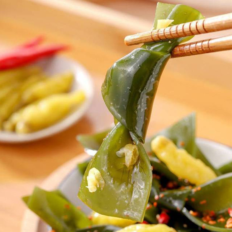 海帕克海带结泡椒味酸辣香辣卤味小包散装海味下饭菜开袋即食零食