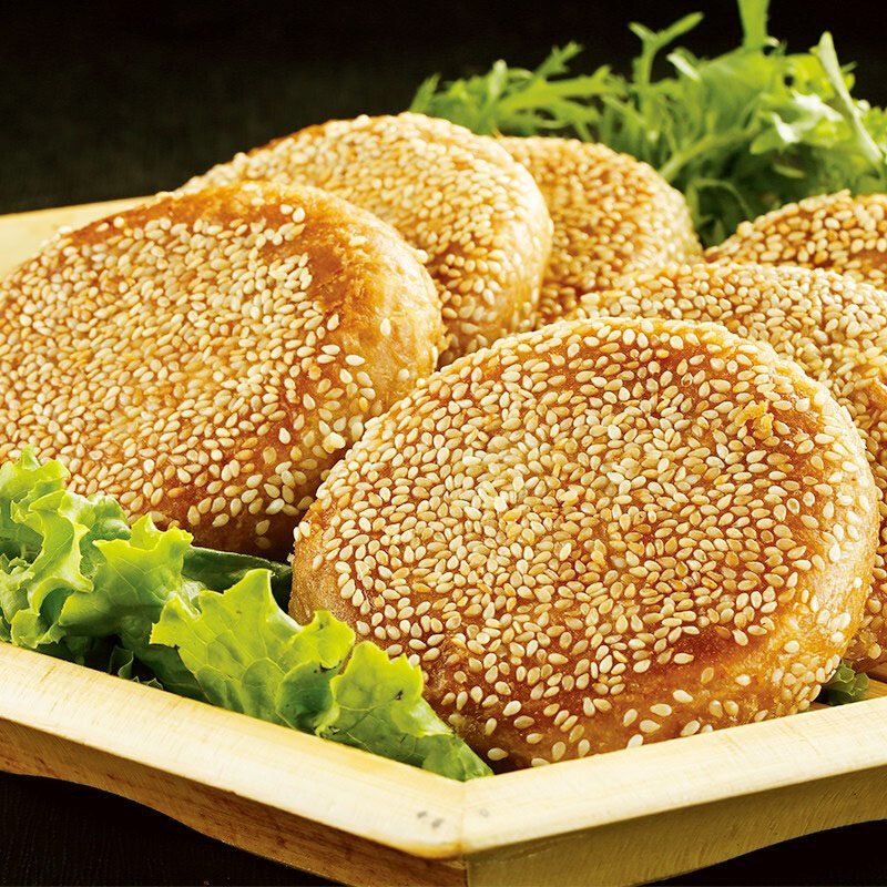 福成老北京芝麻酱烧饼椒盐糖火烧特产糕点小吃早餐火锅店商用食品