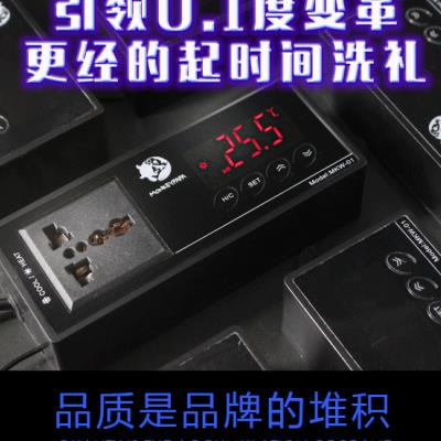 爬虫爬宠智能温控器豹纹守宫睫角鬃狮陆龟恒温器加热垫陶瓷灯加热