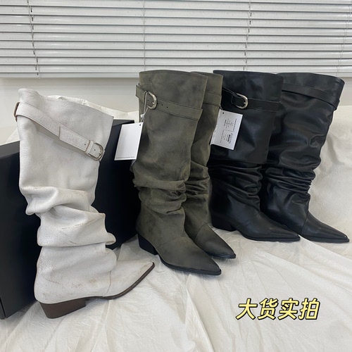 2026韩国新款牛皮高跟长靴女不过膝长negativethree nt3尖头长靴