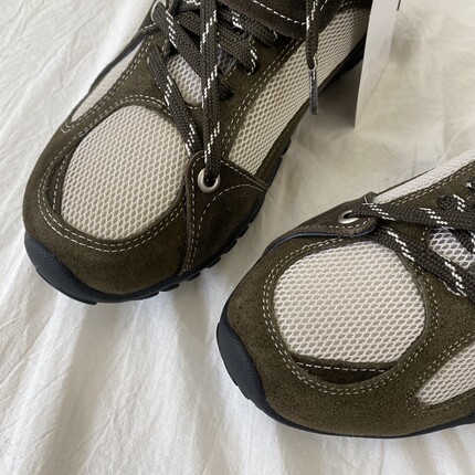 韩系nt3复古绒面休闲鞋机能运动鞋阿甘鞋系带女单鞋德训鞋户外鞋