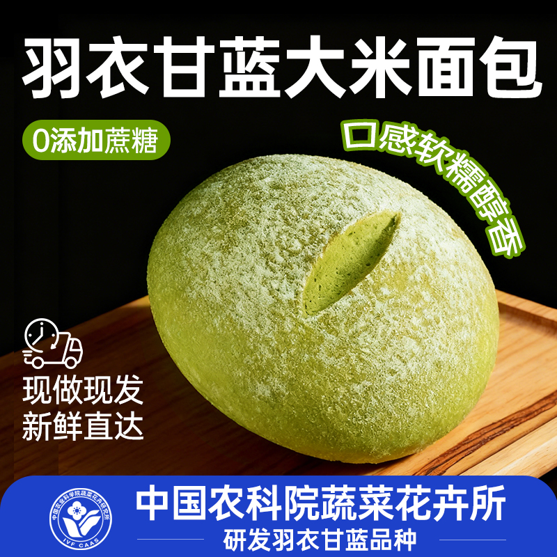 中国农科院蔬菜所徐姬甘蓝大米面包短保面包现做现发面包早餐