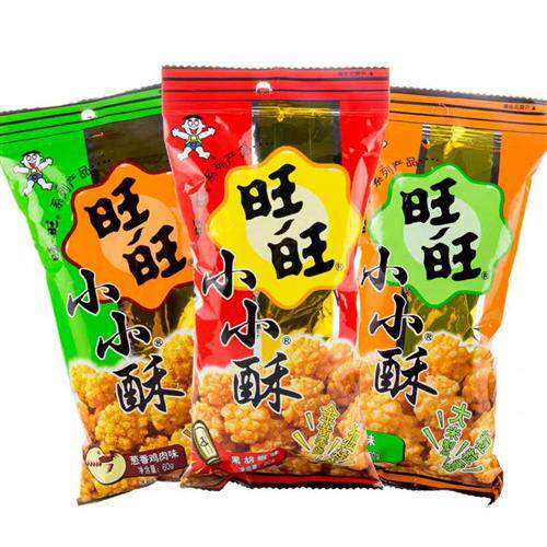 3月产旺旺小小酥原味葱香黑胡椒60g/袋整箱包邮休闲小零食