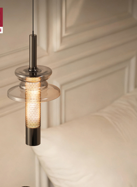 出彩意式极简悬浮升降客厅卧室书房高级感艺术轻奢对景背墙壁灯