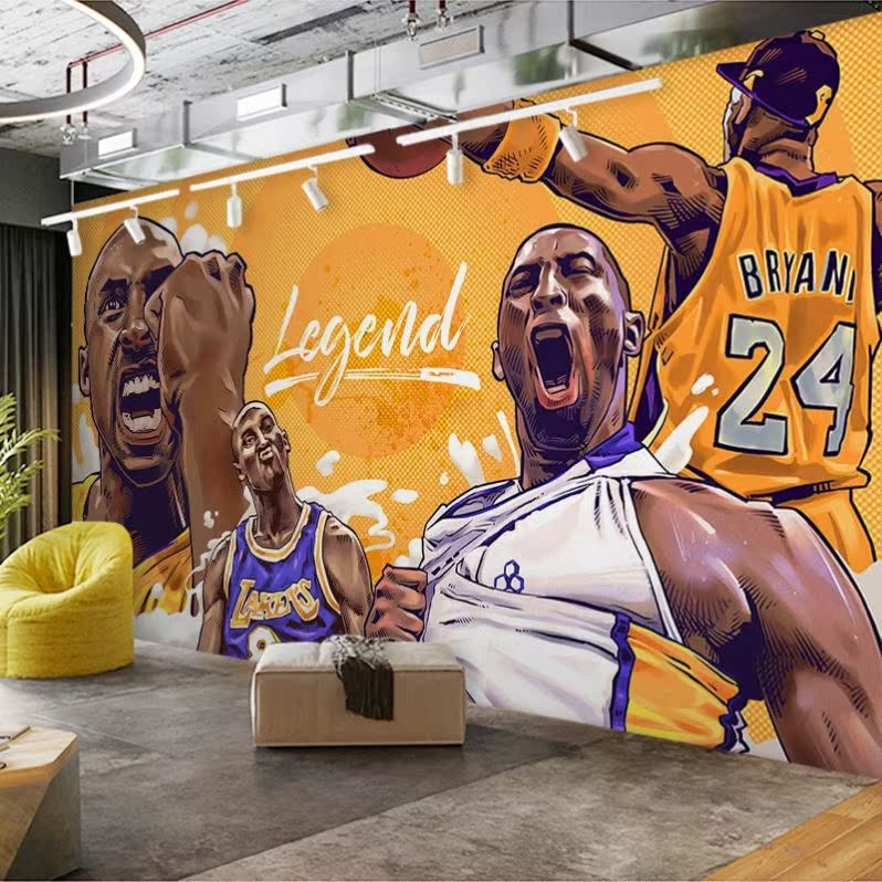 nba篮球明星海报壁纸男生卧室宿舍壁画科比艾弗森健身