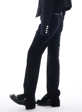 XI.VERGENCE 醋酸内磨毛喇叭裤