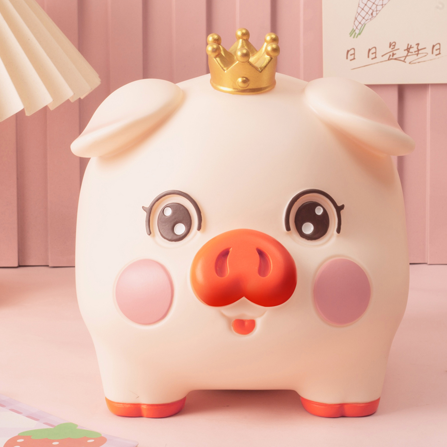 治愈小猪摆件大容量桌面装饰品